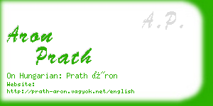 aron prath business card